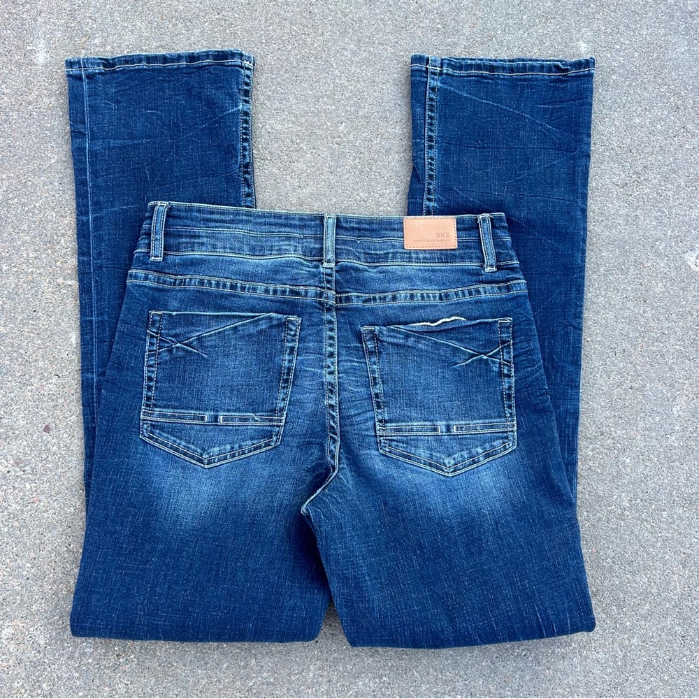 BKE Gabby 29L curvy fit high rise tailored boot cut jeans
